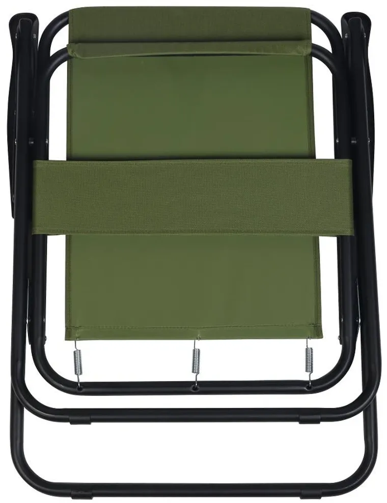 Enero Camp, krzesło turystyczne z podłokietnikami, składane, zielone, 52-44-75 cm