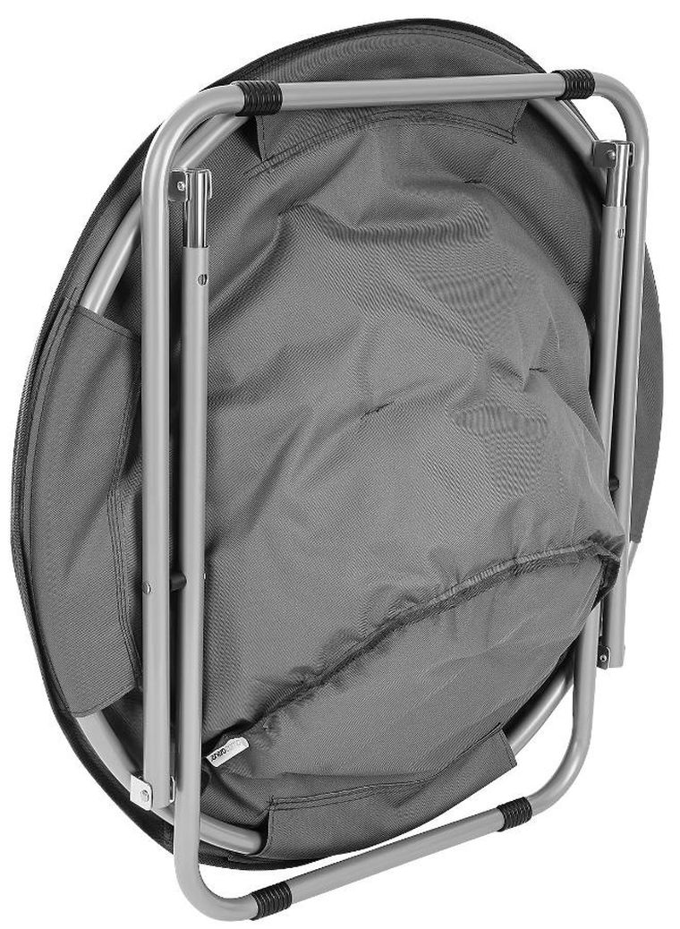 Enero Camp, Moon, fotel campingowy, ciemny szary, 82-68-79 cm