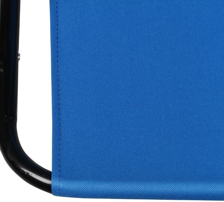 Enero Camp, składane krzesło turystyczne z podłokietnikami, niebieskie, 52-44-75 cm