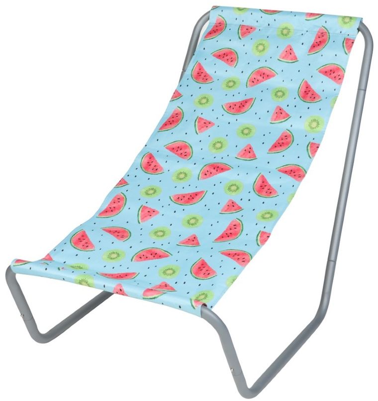 Enero Camp, składany leżak ogrodowo-plażowy z torbą, fruit melon