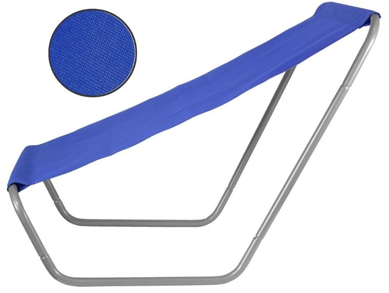 Enero Camp, składany leżak ogrodowo-plażowy z torbą, niebieski