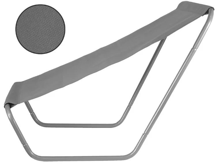 Enero Camp, składany leżak ogrodowo-plażowy z torbą, szary