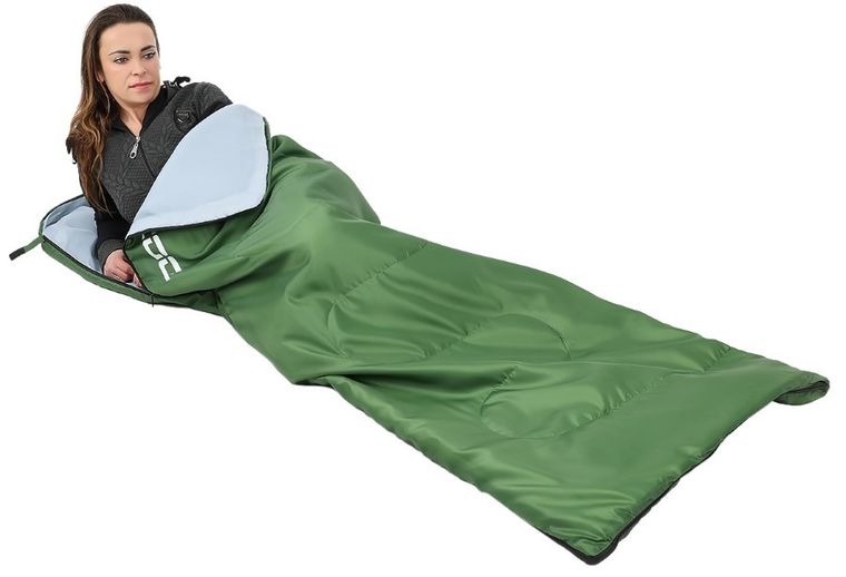 Enero Camp, śpiwór Cool, zielony, 210-70 cm