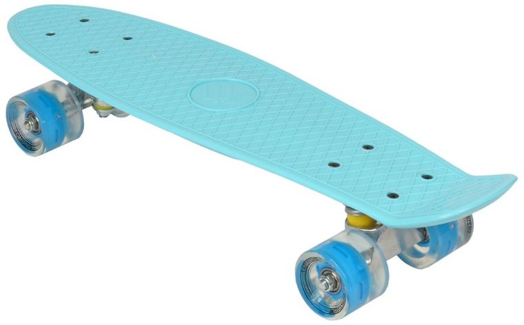 Enero, deskorolka LED, niebieska, 22"