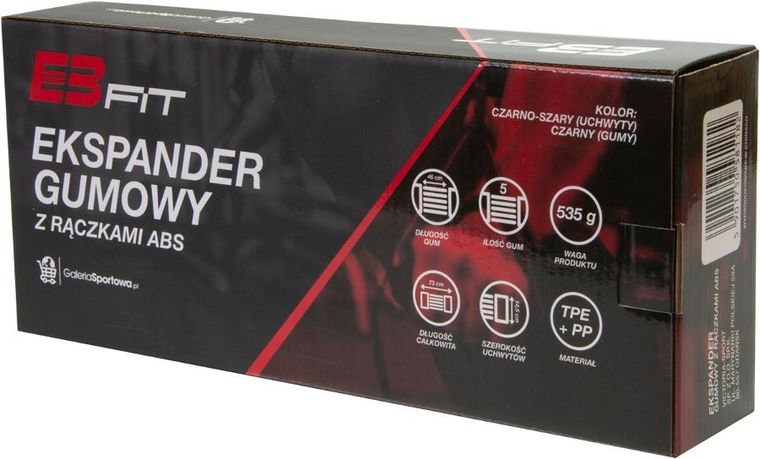 Enero Fit, ekspander gumowy, 5-żyłowy z rączkami ABS