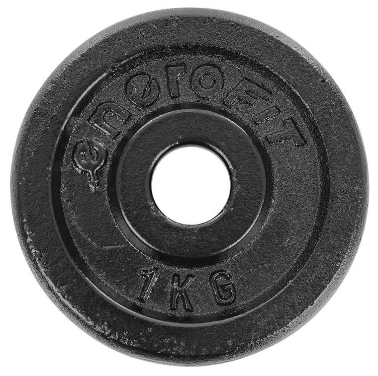 Enero fit, obciążenie żeliwne, czarne, 1 kg, fi26,5