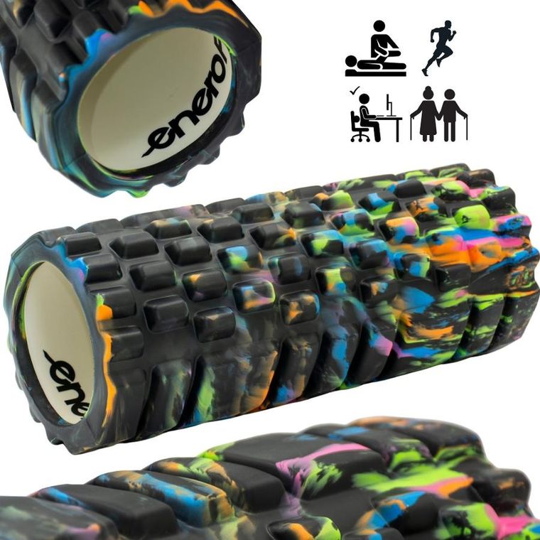 Enero Fit, wałek roller do ćwiczeń, camouflage, 14-33 cm