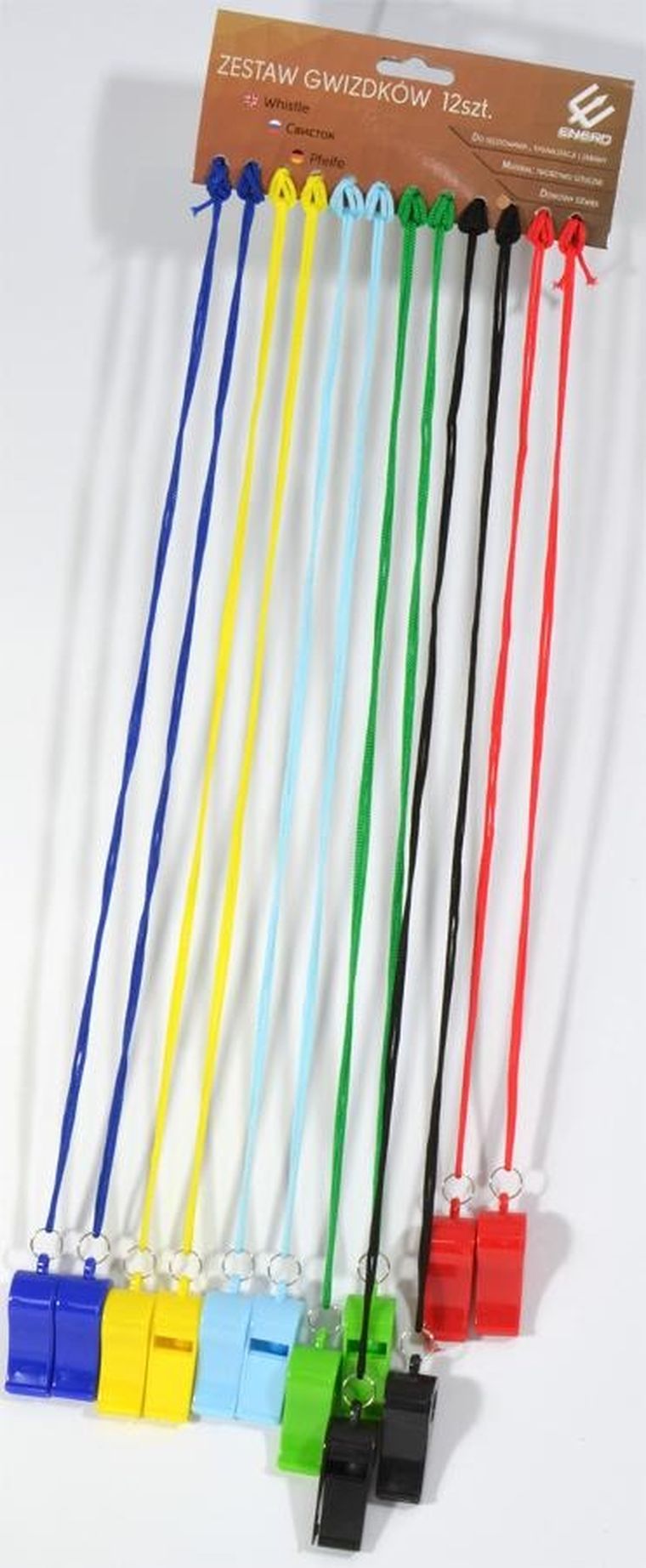 Enero, gwizdek plastikowy, 12 szt.