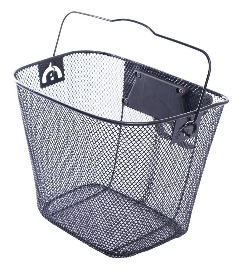 Enero, koszyk metalowy rowerowy, przedni, mocowany na click, czarny