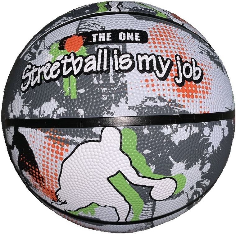 Enero, Solid, piłka do koszykówki, szaro-biała, rozmiar 7