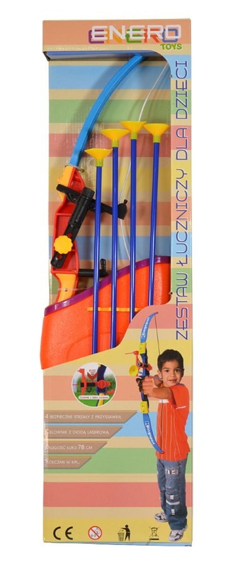 Enero toys, łuk, zestaw z akcesoriami, 78 cm