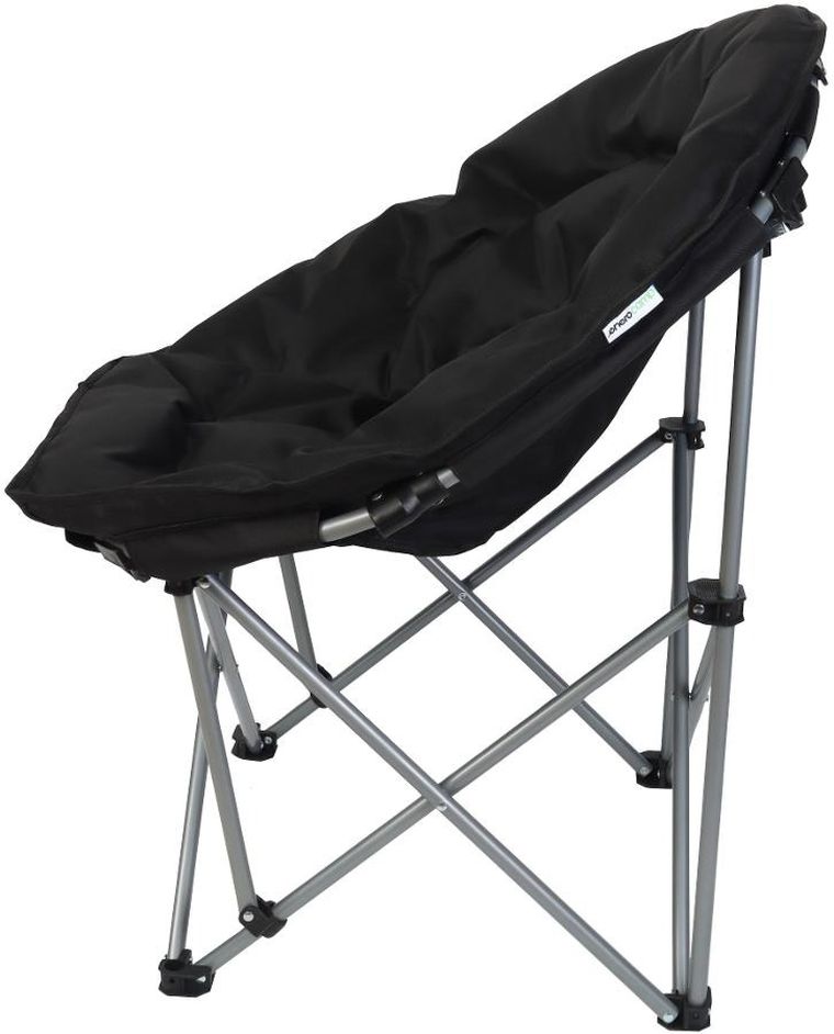 Enero, Trip, fotel turystyczny składany, czarny, 83-80-40 cm
