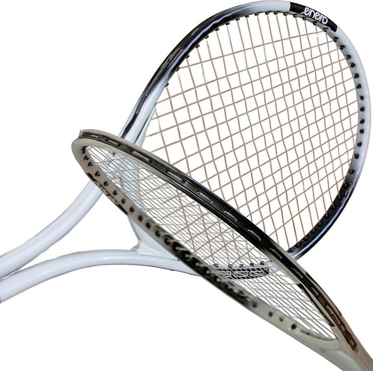 Enero, zestaw do tenisa ziemnego, 4w1, rakieta, 2 piłki, frotki