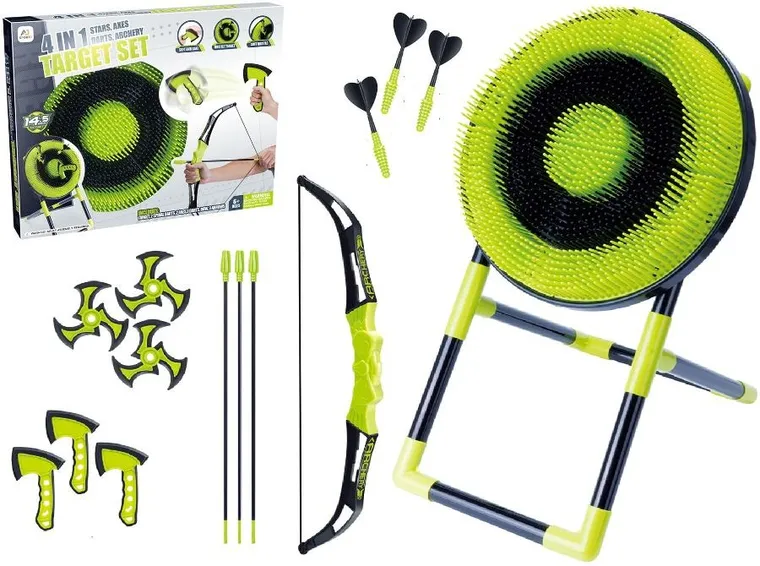 Enero, zestaw gier 4w1, dart/łuk/siekierka/shuriken