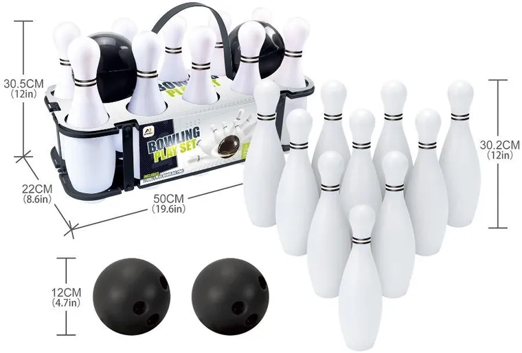 Enero, zestaw sportowy do gry w kręgle, 30 cm