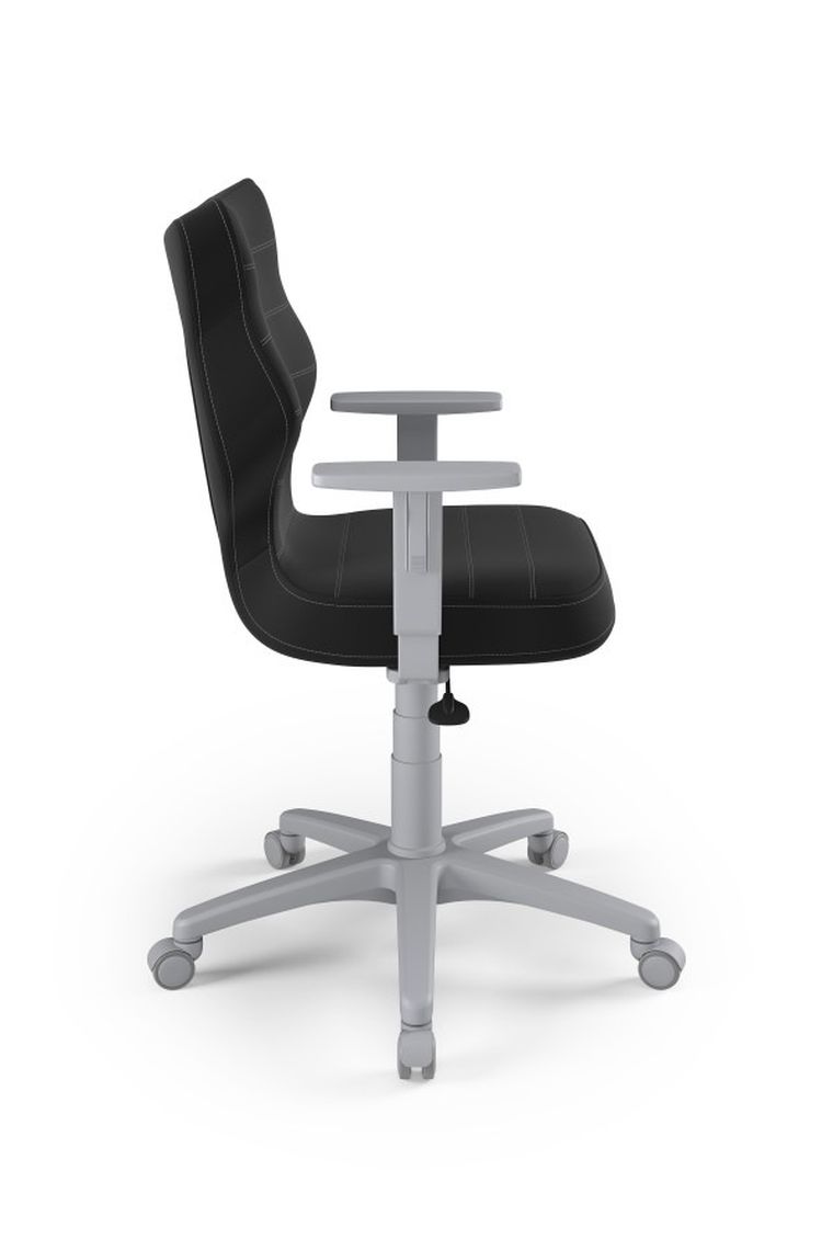 Entelo, Duo, krzesło biurowe z podłokietnikami, wzrost 159-188 cm, antracytowe