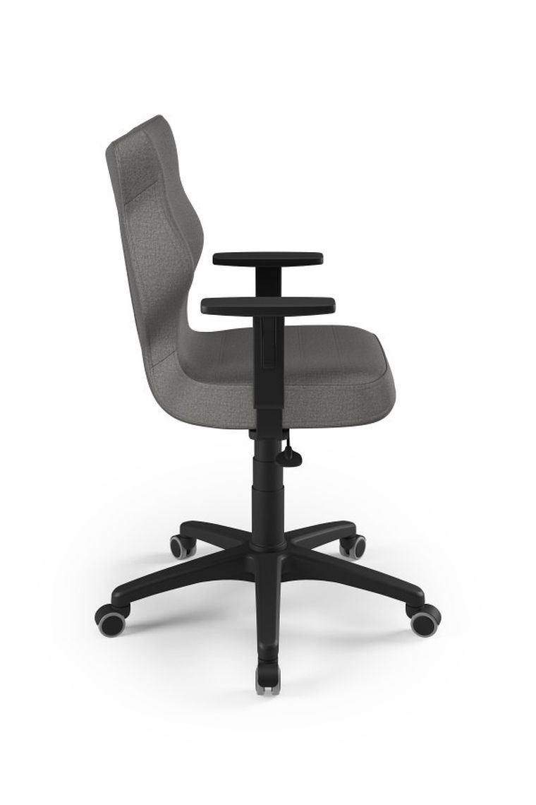 Entelo, Duo, krzesło biurowe z podłokietnikami, wzrost 159-188 cm, ciemno szare
