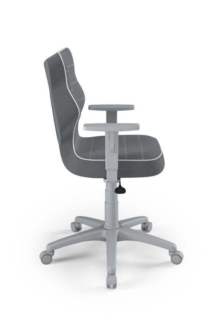Entelo, Duo, krzesło biurowe z podłokietnikami, wzrost 159-188 cm, ciemno szare