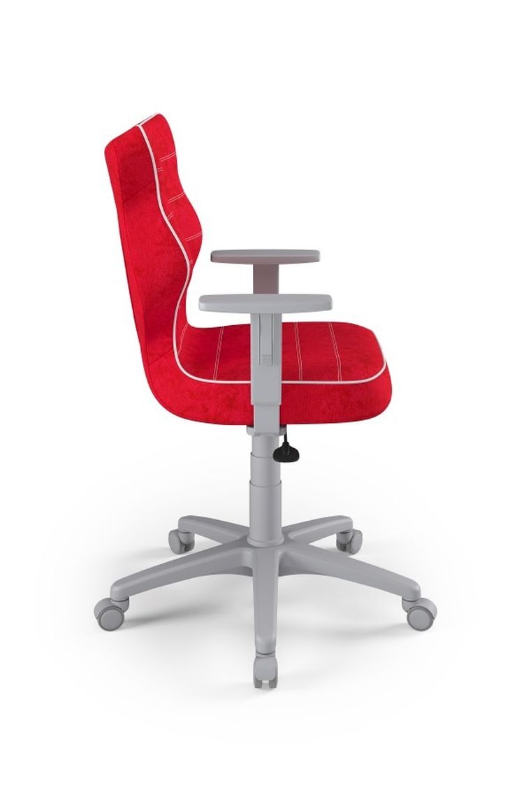 Entelo, Duo, krzesło biurowe z podłokietnikami, wzrost 159-188 cm, czerwone