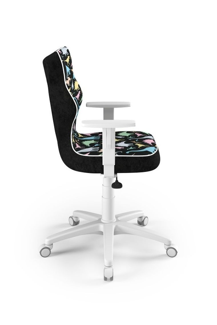 Entelo, Duo, krzesło biurowe z podłokietnikami, wzrost 159-188 cm, dinozaury