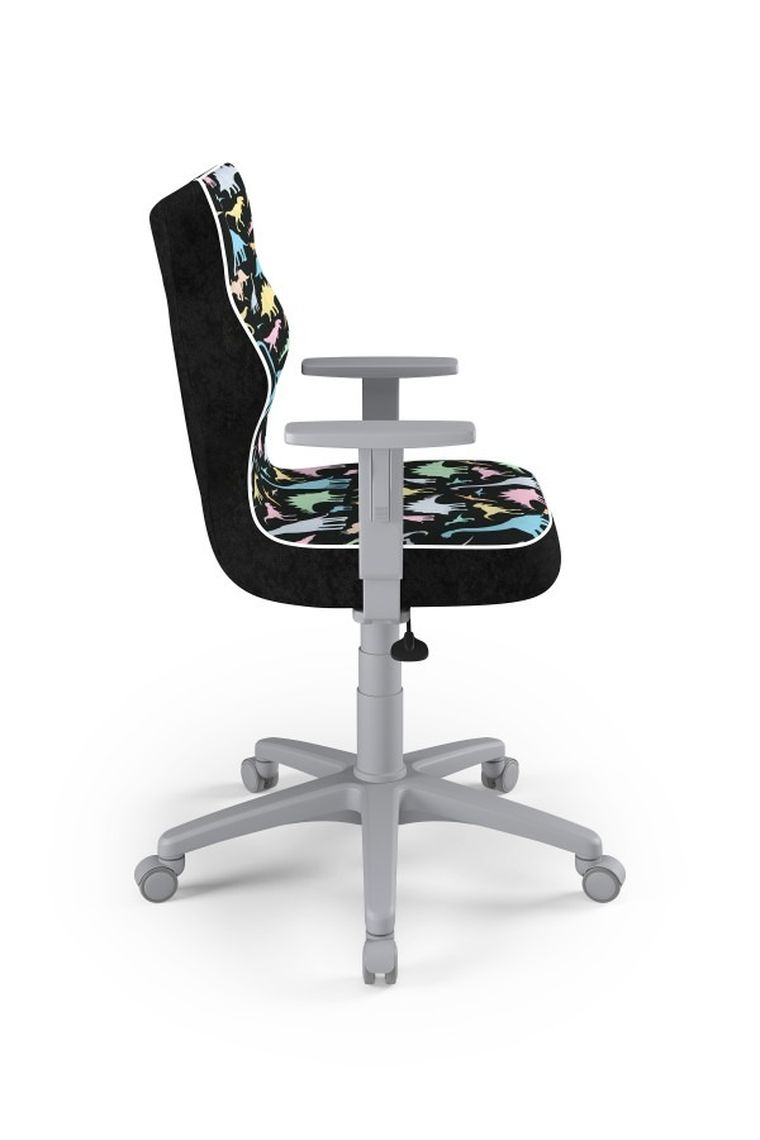 Entelo, Duo, krzesło biurowe z podłokietnikami, wzrost 159-188 cm, dinozaury