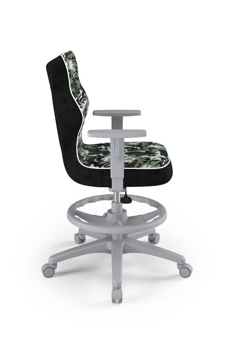 Entelo, Duo, krzesło biurowe z podnóżkiem i podłokietnikami, wzrost 159-188 cm, moro