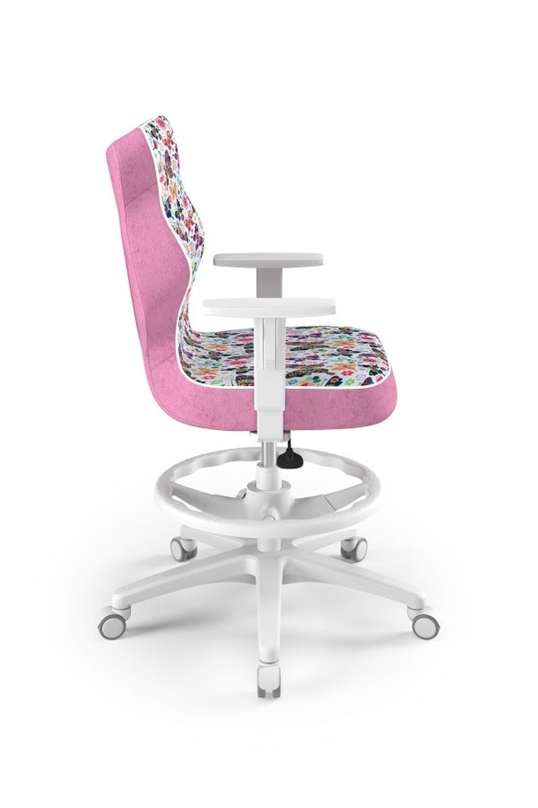 Entelo, Duo, krzesło biurowe z podnóżkiem i podłokietnikami, wzrost 159-188 cm, motylki