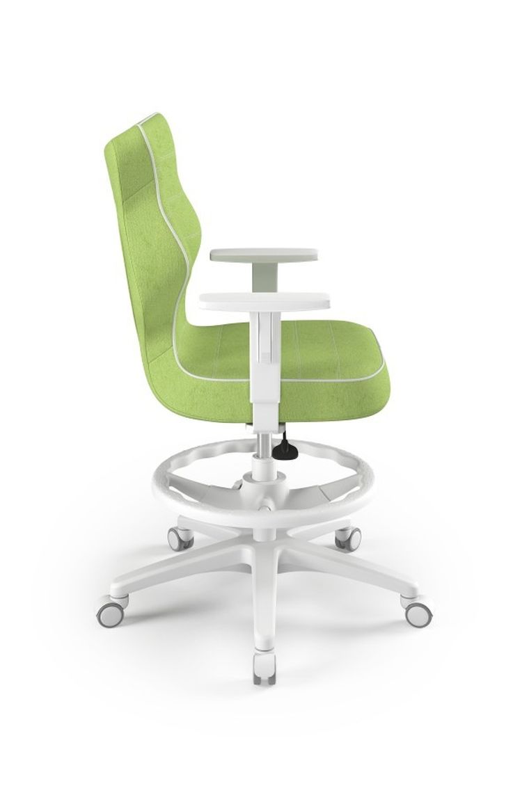 Entelo, Duo, krzesło biurowe z podnóżkiem i podłokietnikami, wzrost 159-188 cm, zielone