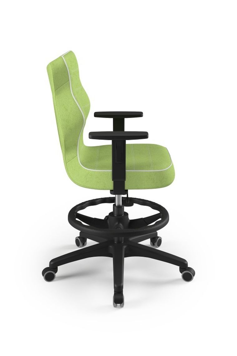 Entelo, Duo, krzesło biurowe z podnóżkiem i podłokietnikami, wzrost 159-188 cm, zielone