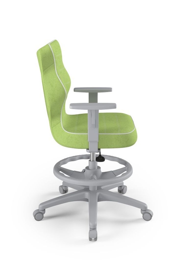 Entelo, Duo, krzesło biurowe z podnóżkiem i podłokietnikami, wzrost 159-188 cm, zielone