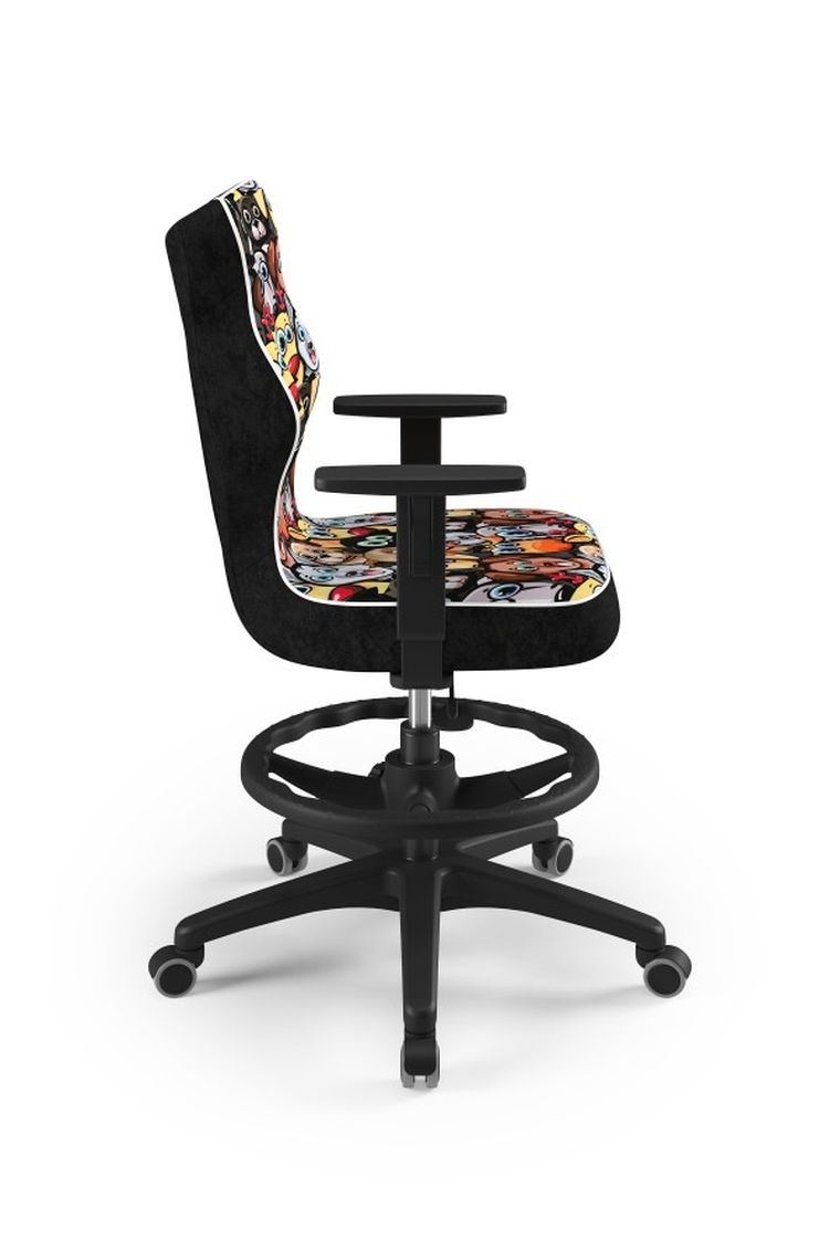 Entelo, Duo, krzesło biurowe z podnóżkiem i podłokietnikami, wzrost 159-188 cm, zwierzaki