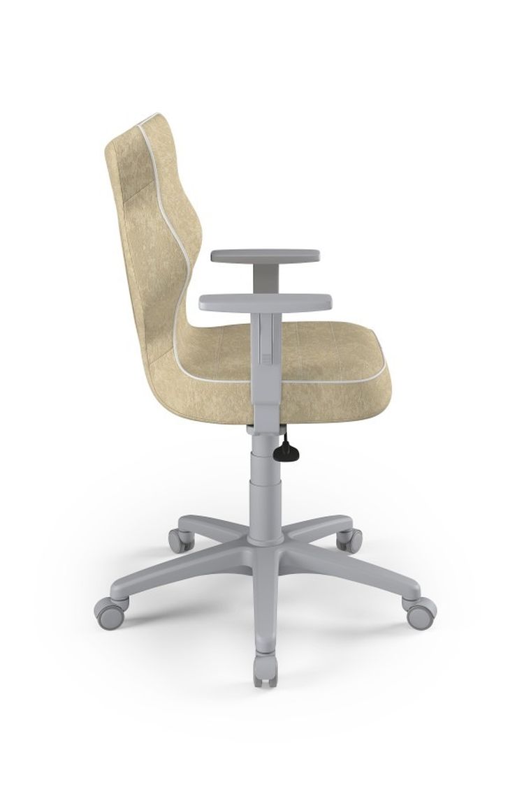 Entelo, Duo, krzesło młodzieżowe z podłokietnikami, wzrost 146-176,5 cm, beżowe