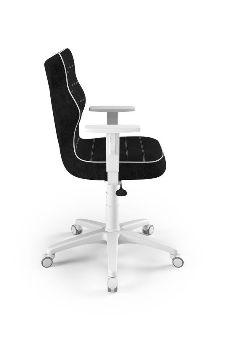 Entelo, Duo, krzesło młodzieżowe z podłokietnikami, wzrost 146-176,5 cm, czarne