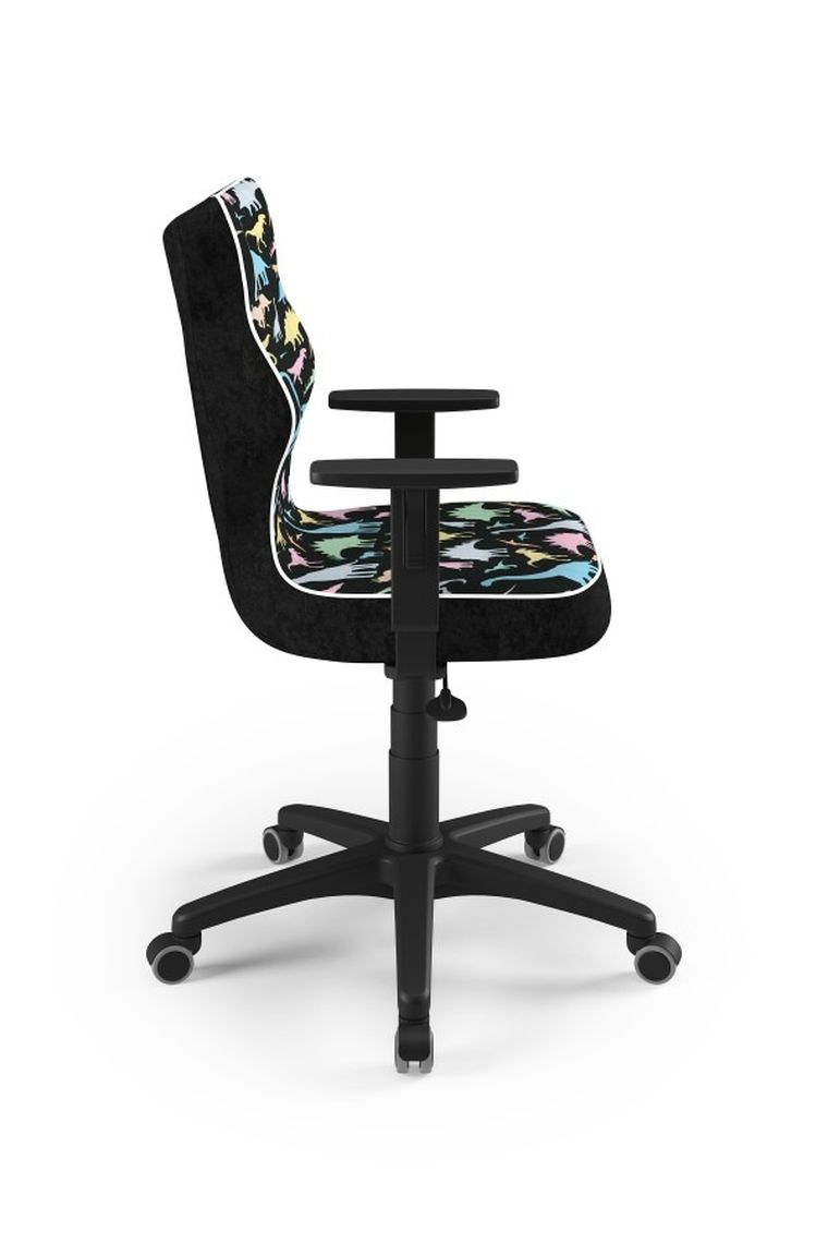 Entelo, Duo, krzesło młodzieżowe z podłokietnikami, wzrost 146-176,5 cm, dinozaury