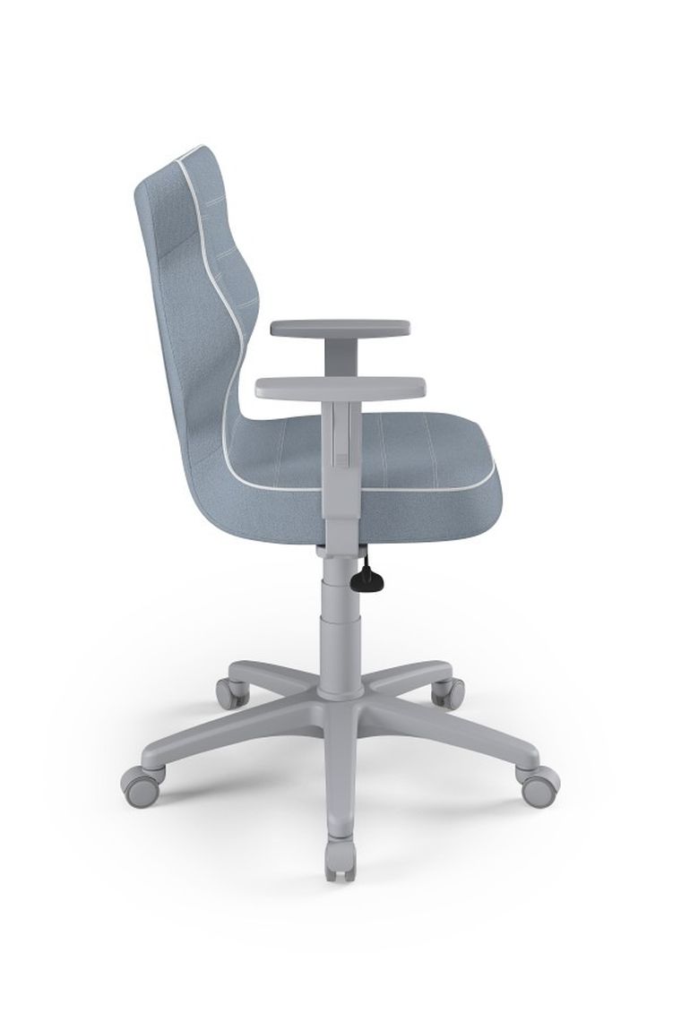 Entelo, Duo, krzesło młodzieżowe z podłokietnikami, wzrost 146-176,5 cm, niebieskie