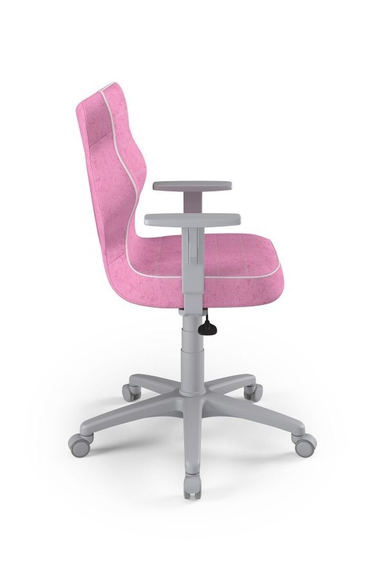 Entelo, Duo, krzesło młodzieżowe z podłokietnikami, wzrost 146-176,5 cm, różowe