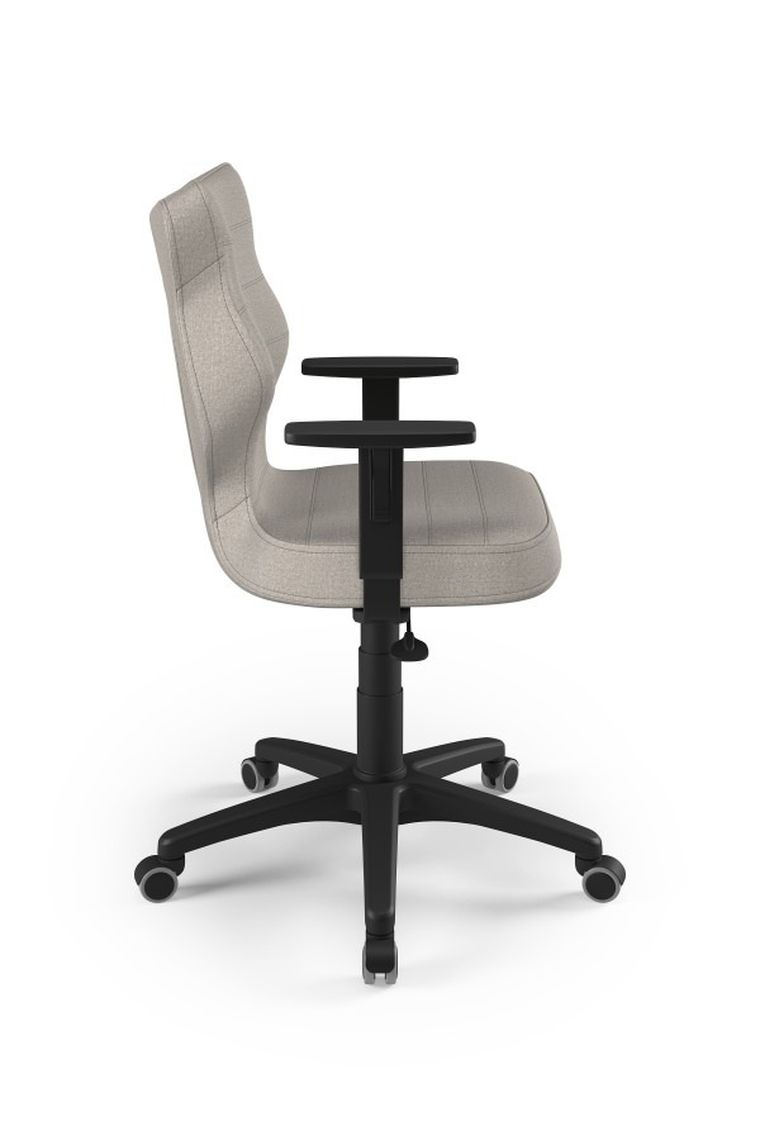 Entelo, Duo, krzesło młodzieżowe z podłokietnikami, wzrost 146-176,5 cm, szare