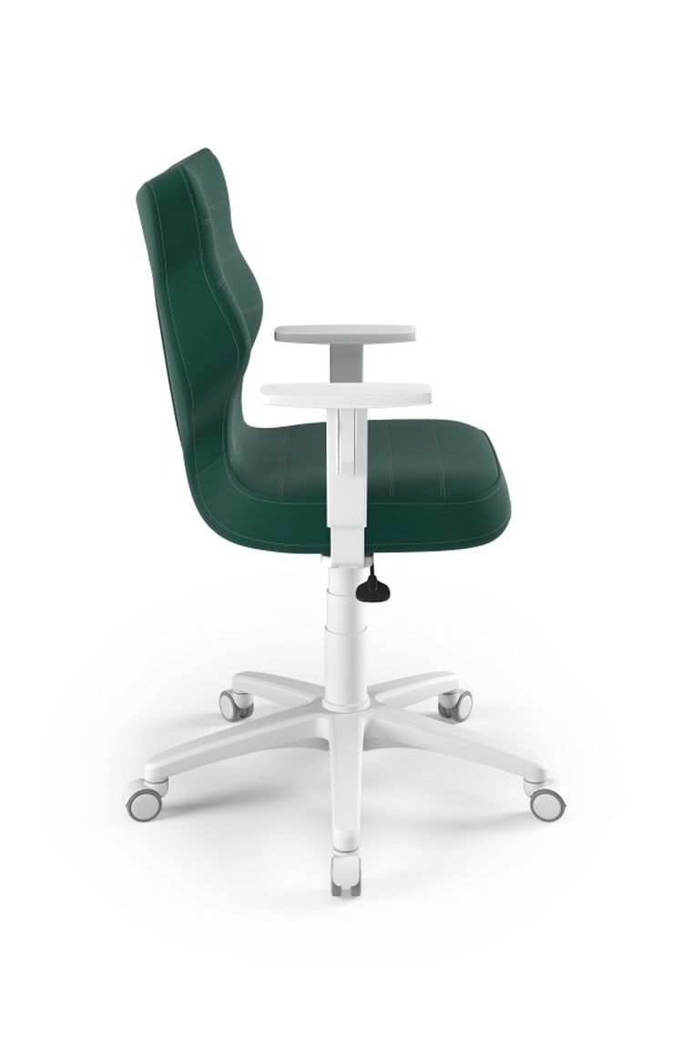 Entelo, Duo, krzesło młodzieżowe z podłokietnikami, wzrost 146-176,5 cm, zielone