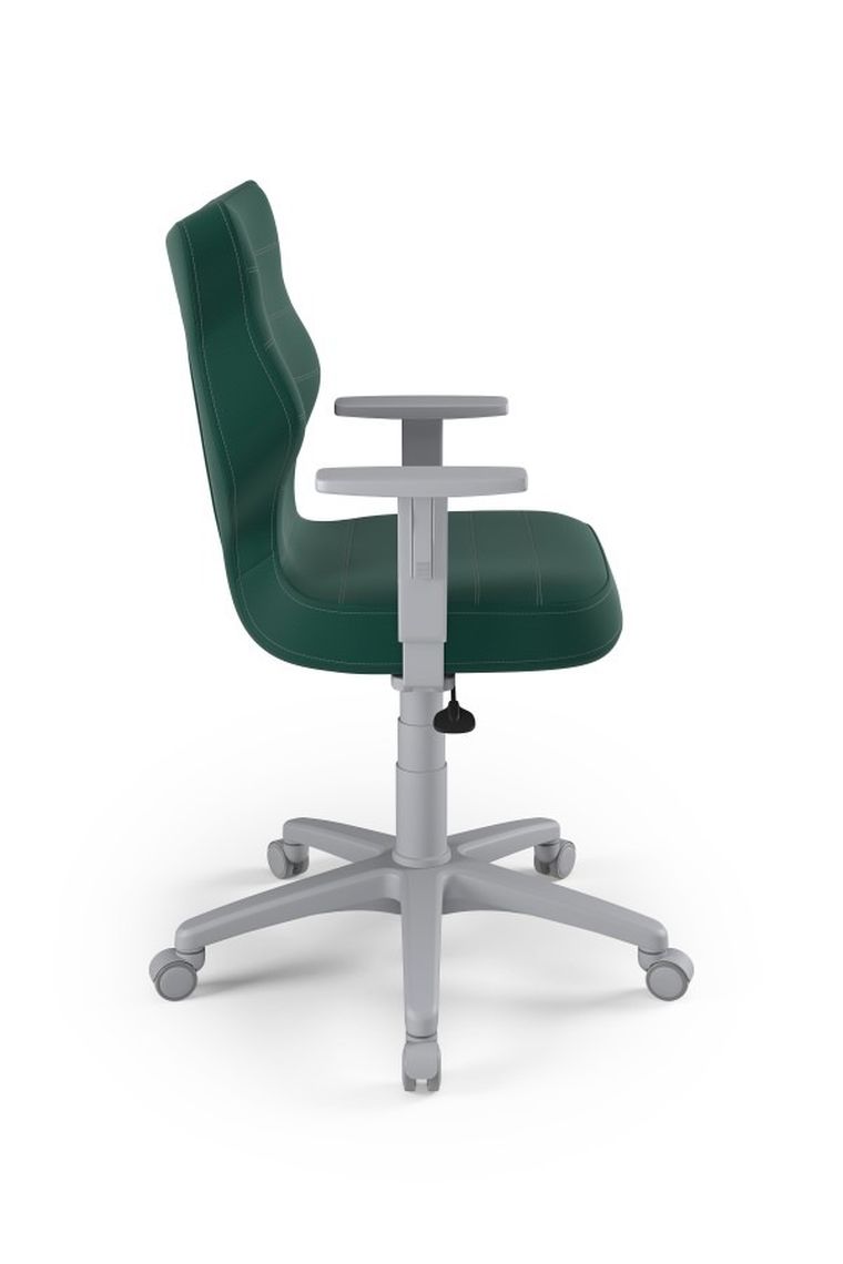 Entelo, Duo, krzesło młodzieżowe z podłokietnikami, wzrost 146-176,5 cm, zielone