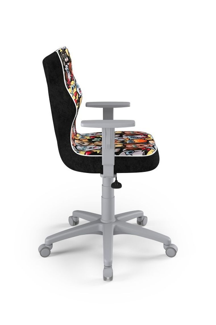 Entelo, Duo, krzesło młodzieżowe z podłokietnikami, wzrost 146-176,5 cm, zwierzaki