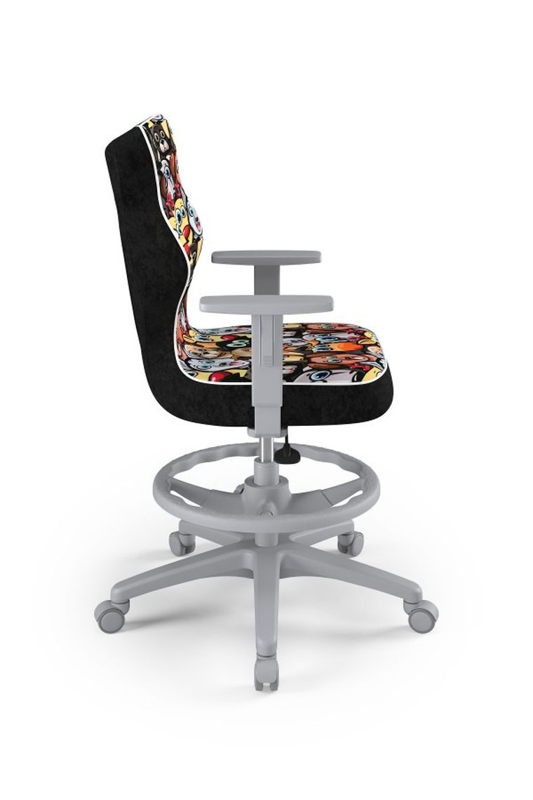 Entelo, Duo, krzesło młodzieżowe z podnóżkiem i podłokietnikami, wzrost 146-176,5 cm, zwierzaki