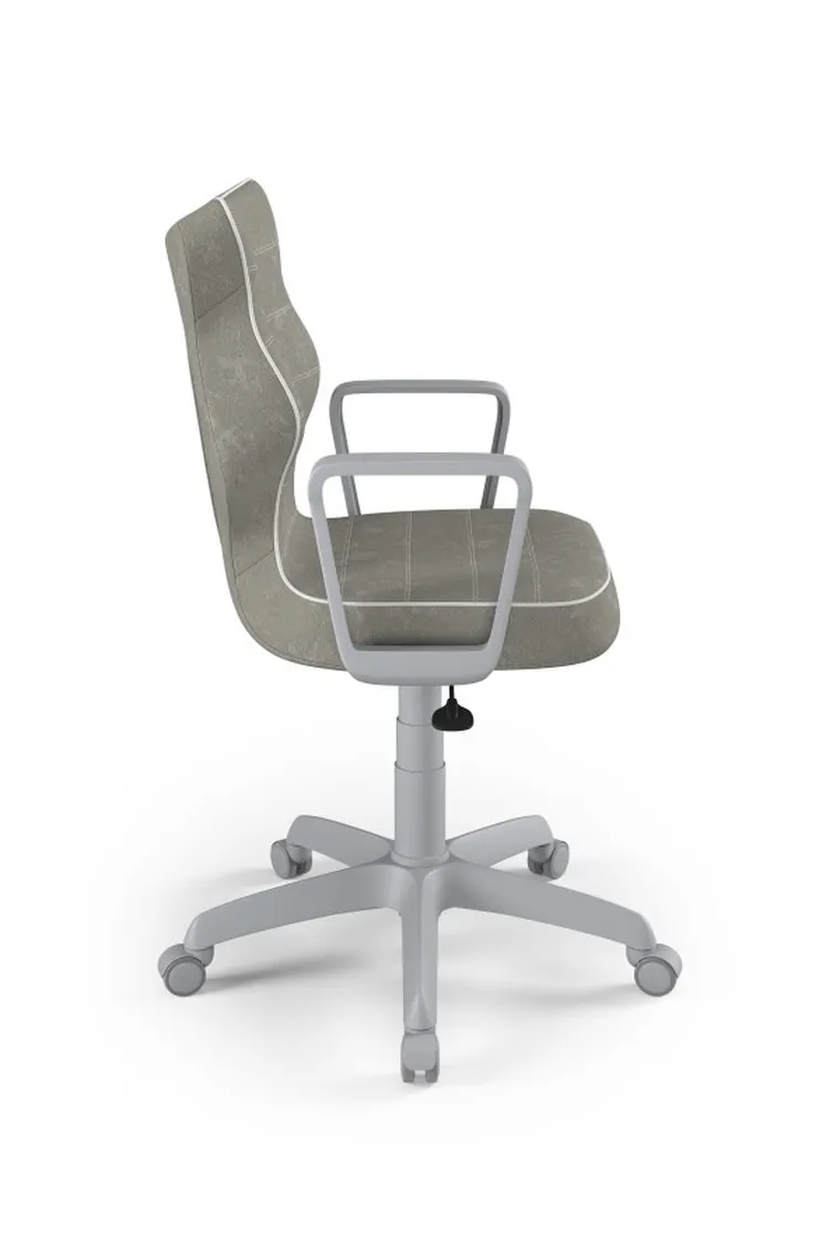 Entelo, Norm, krzesło biurowe z podłokietnikami, wzrost 159-188 cm, szare