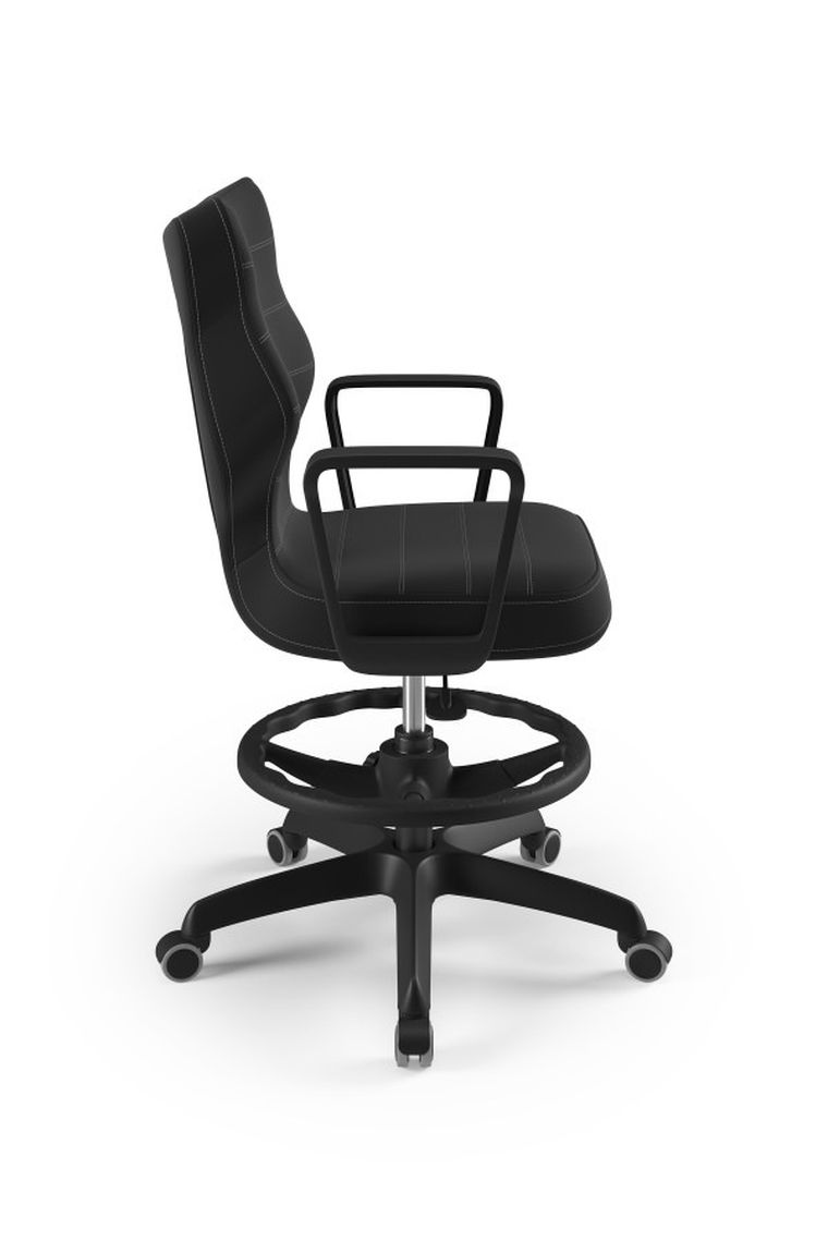 Entelo, Norm, krzesło biurowe z podnóżkiem i podłokietnikami, wzrost 159-188 cm, antracytowe