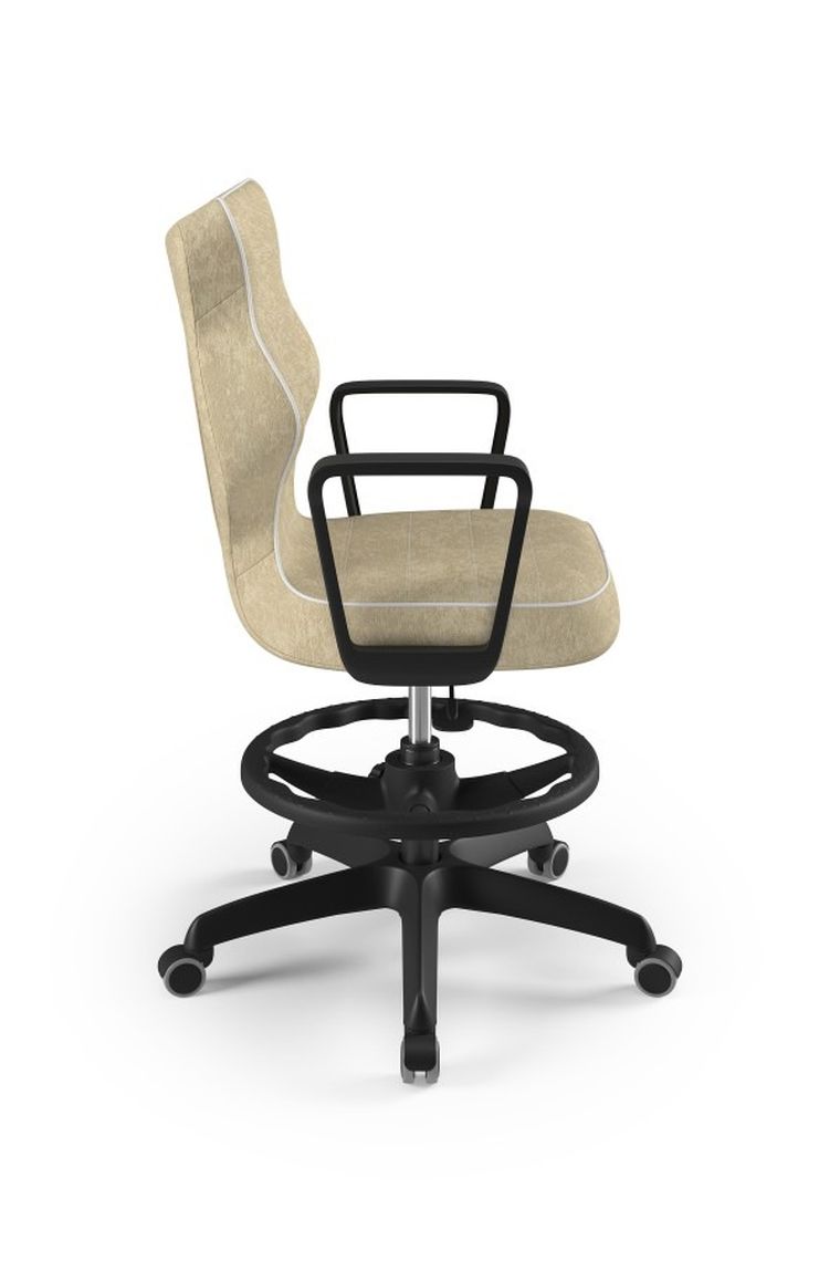 Entelo, Norm, krzesło biurowe z podnóżkiem i podłokietnikami, wzrost 159-188 cm, beżowe