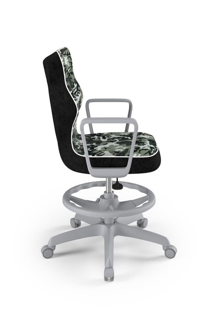 Entelo, Norm, krzesło biurowe z podnóżkiem i podłokietnikami, wzrost 159-188 cm, moro