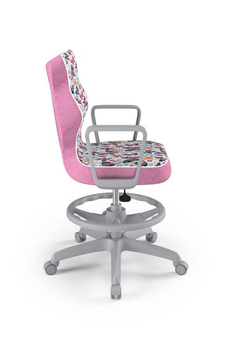 Entelo, Norm, krzesło biurowe z podnóżkiem i podłokietnikami, wzrost 159-188 cm, motylki