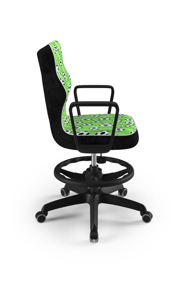 Entelo, Norm, krzesło biurowe z podnóżkiem i podłokietnikami, wzrost 159-188 cm, piłki