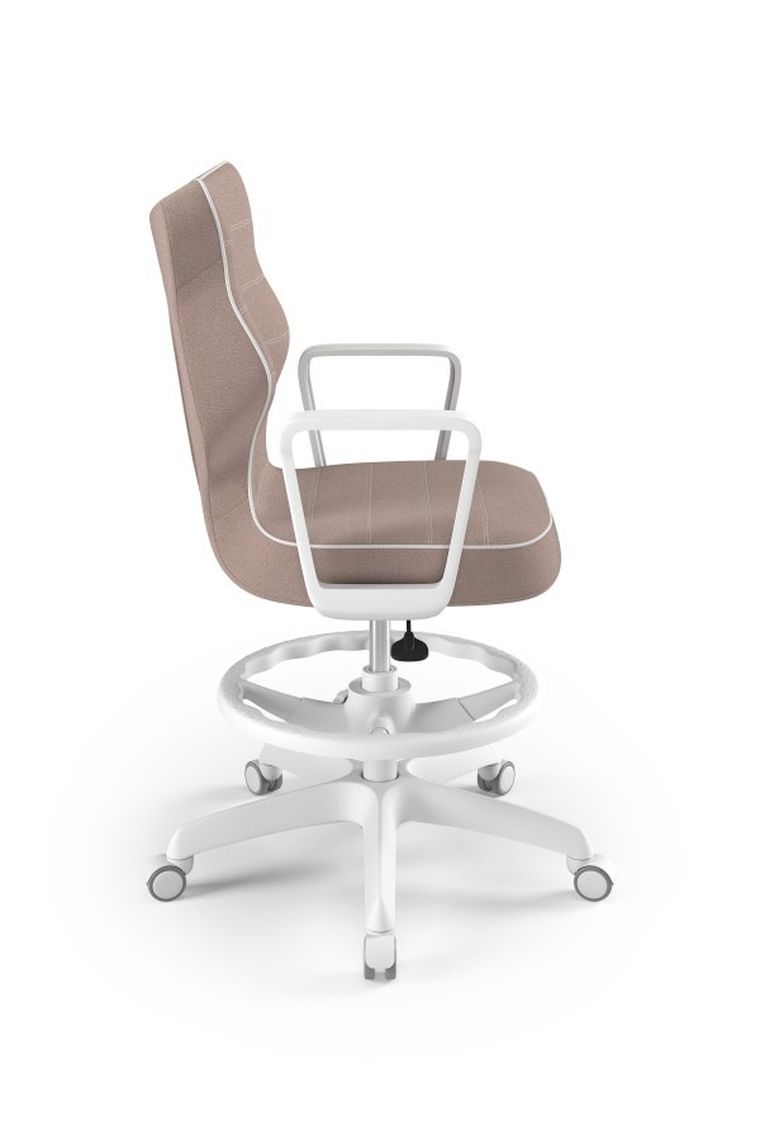 Entelo, Norm, krzesło biurowe z podnóżkiem i podłokietnikami, wzrost 159-188 cm, różowe