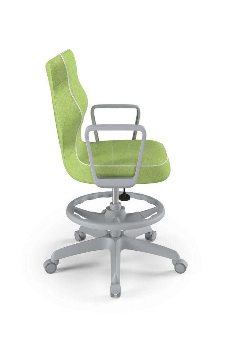 Entelo, Norm, krzesło biurowe z podnóżkiem i podłokietnikami, wzrost 159-188 cm, zielone