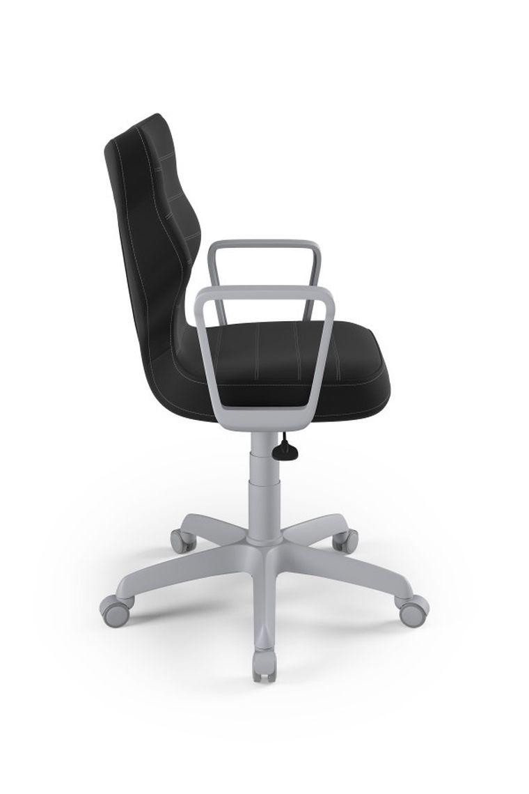 Entelo, Norm, krzesło młodzieżowe z podłokietnikami, wzrost 146-176,5 cm, antracytowe